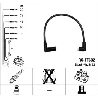 NGK 8193 - Kit de câbles d'allumage