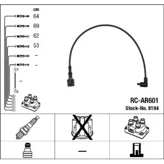 Kit de câbles d'allumage NGK OEM 85401