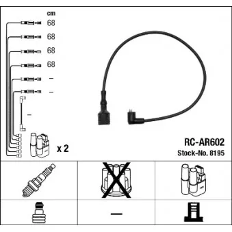 NGK 8195 - Kit de câbles d'allumage