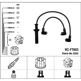 Kit de câbles d'allumage NGK 8202