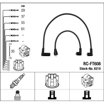Kit de câbles d'allumage NGK 8210