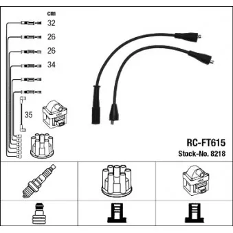 NGK 8218 - Kit de câbles d'allumage