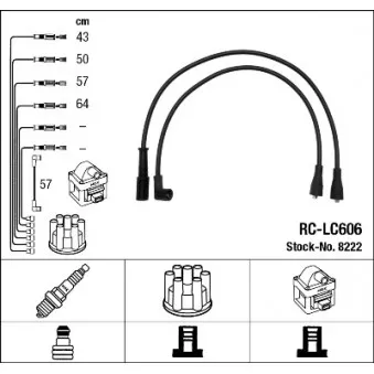 Kit de câbles d'allumage NGK 8222