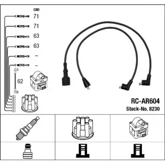 NGK 8230 - Kit de câbles d'allumage