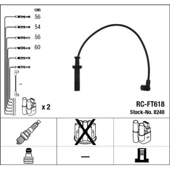 NGK 8248 - Kit de câbles d'allumage