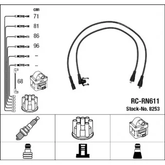 NGK 8253 - Kit de câbles d'allumage