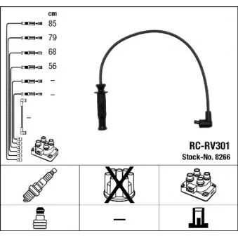 NGK 8266 - Kit de câbles d'allumage
