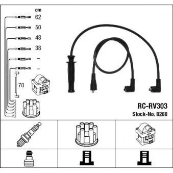 NGK 8268 - Kit de câbles d'allumage