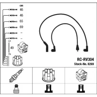 Kit de câbles d'allumage NGK 8269
