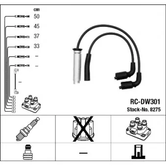 NGK 8275 - Kit de câbles d'allumage