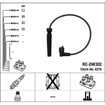 Kit de câbles d'allumage NGK OEM ZEF1129