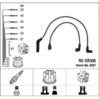 Kit de câbles d'allumage NGK 8287
