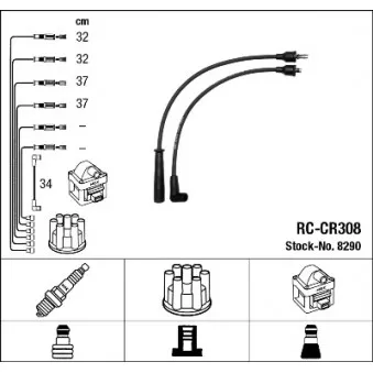 Kit de câbles d'allumage NGK OEM 04637155