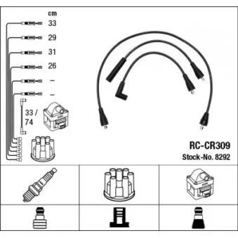 Kit de câbles d'allumage NGK OEM 04419359
