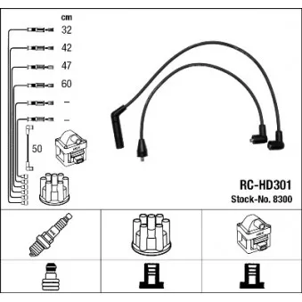 Kit de câbles d'allumage NGK OEM 2750102A00