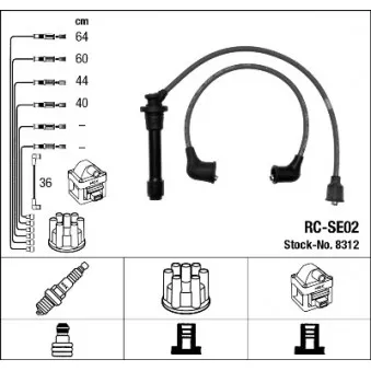 Kit de câbles d'allumage NGK 44274