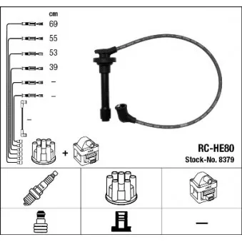 NGK 8379 - Kit de câbles d'allumage