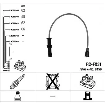 Kit de câbles d'allumage NGK 8456