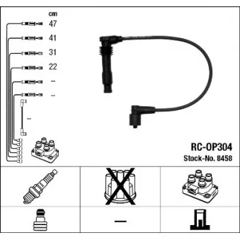 NGK 8458 - Kit de câbles d'allumage