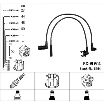 NGK 8464 - Kit de câbles d'allumage