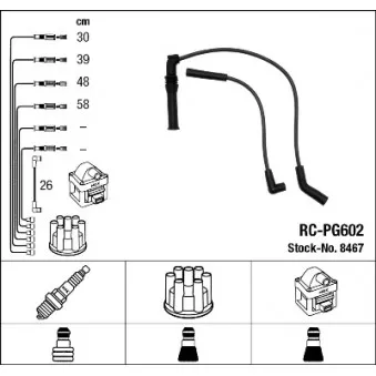 NGK 8467 - Kit de câbles d'allumage