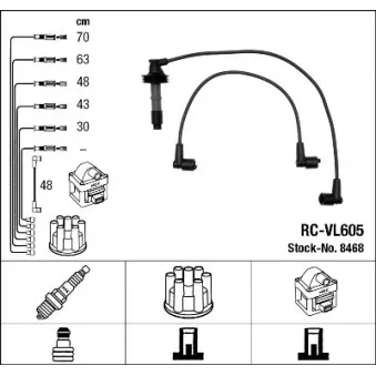 Kit de câbles d'allumage NGK 8468
