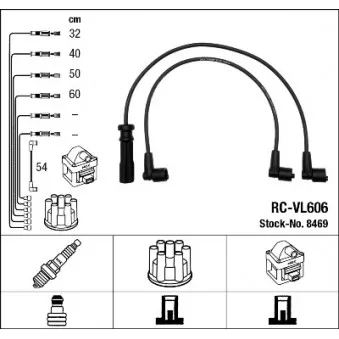 Kit de câbles d'allumage NGK OEM 600/124