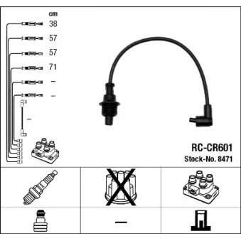 NGK 8471 - Kit de câbles d'allumage