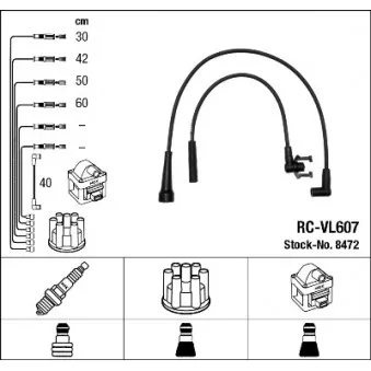 NGK 8472 - Kit de câbles d'allumage