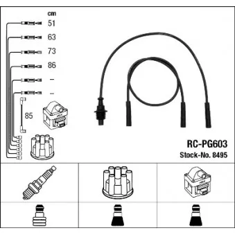 NGK 8495 - Kit de câbles d'allumage