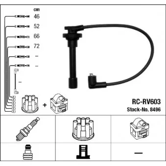 NGK 8496 - Kit de câbles d'allumage