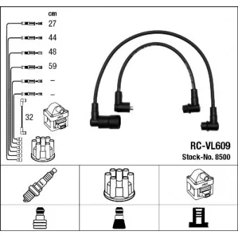 Kit de câbles d'allumage NGK 8500