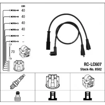 Kit de câbles d'allumage NGK OEM 7597209