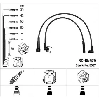 NGK 8507 - Kit de câbles d'allumage