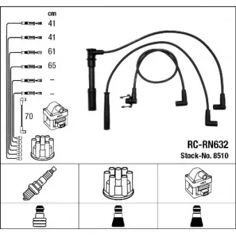 Kit de câbles d'allumage NGK 8510