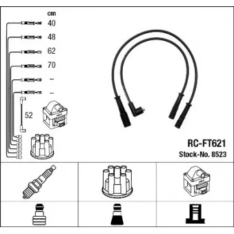 Kit de câbles d'allumage NGK OEM 132-00-0240