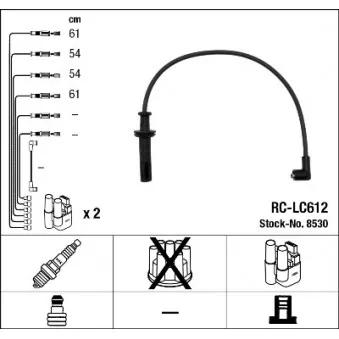 Kit de câbles d'allumage NGK 8248