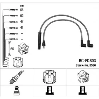 NGK 8536 - Kit de câbles d'allumage
