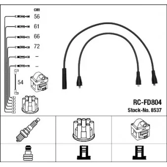 Kit de câbles d'allumage NGK OEM FS6