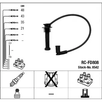 Kit de câbles d'allumage NGK 8542