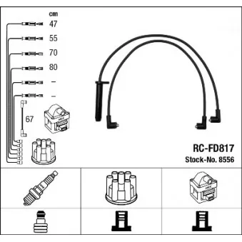 NGK 8556 - Kit de câbles d'allumage
