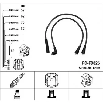 NGK 8569 - Kit de câbles d'allumage