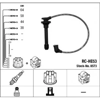 Kit de câbles d'allumage NGK OEM 32722PM1B01