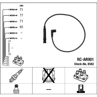 NGK 8582 - Kit de câbles d'allumage
