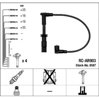 NGK 8597 - Kit de câbles d'allumage
