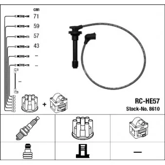 Kit de câbles d'allumage NGK OEM J5384003