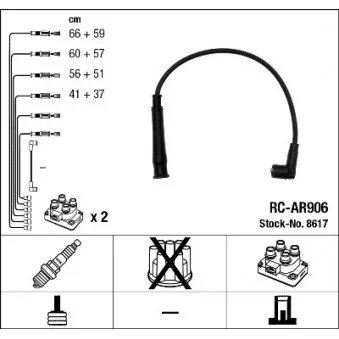NGK 8617 - Kit de câbles d'allumage
