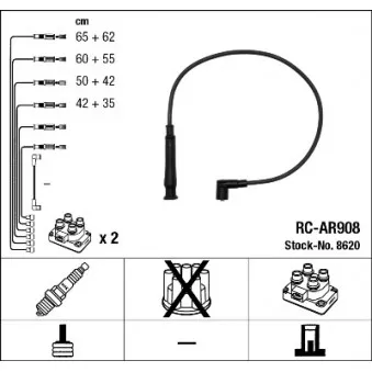 Kit de câbles d'allumage NGK OEM 60566481