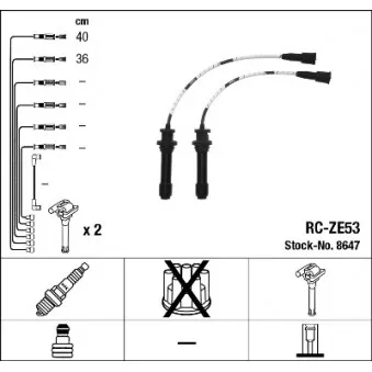 Kit de câbles d'allumage NGK OEM 16613