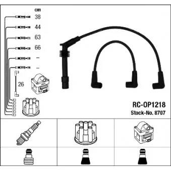 NGK 8707 - Kit de câbles d'allumage